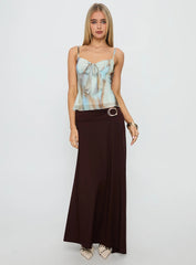 Bloomsbury Top Blue / Brown