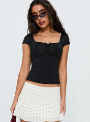 Vihaan Short Sleeve Top Black