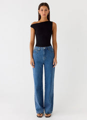 No Answer Bodysuit - Black