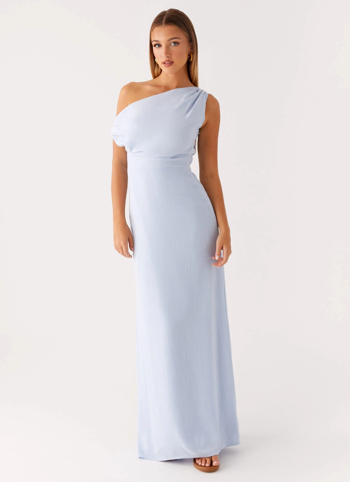 Lady Love Linen Maxi Dress - Blue