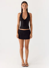 Ask You Twice Top - Black