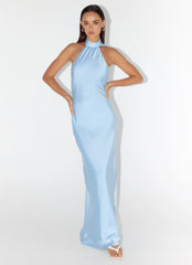 Keena Scarf Maxi Dress - Blue
