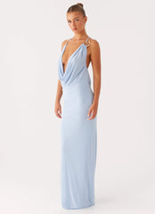 Game Player Maxi Dress - Blue