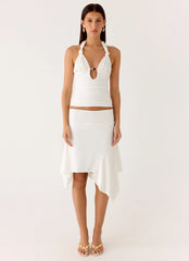 Payback Shell Trim Top - White