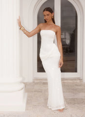 Anticipating Sequin Maxi Dress - White