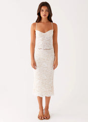 Crystal Clear Lace Top - Ivory