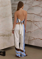 Julissa Halter Top - Purple Stripe