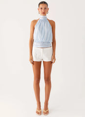 Willow Chiffon Top - Blue