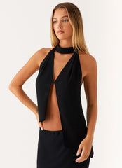 Canyon Halter Top - Black